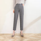 Damen Stoffhose kariert mit High Waist