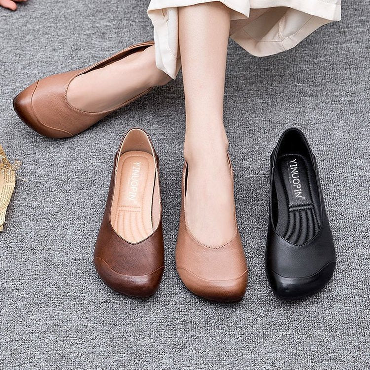 Damen nan elegante Slipper-Ballerina mit ergonomischem Komfortfußbett und dezenter Ziernaht R&B
