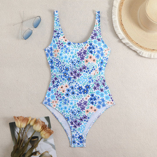 Damen Einteiler Badeanzug mit floralem Muster R&B