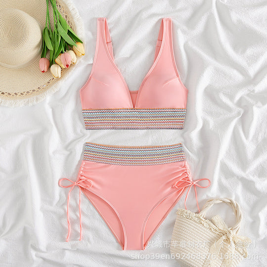 Damen Hochgeschnittener Sportbikini R&B