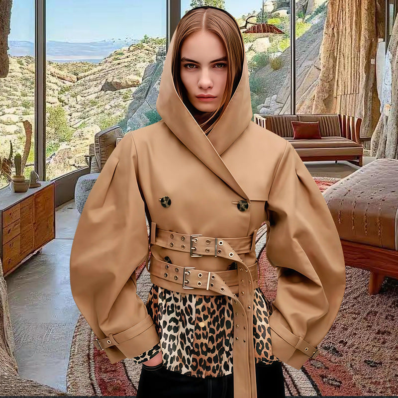 Damen elegante und modische Jacke mit angesagtem Tiermuster R&B