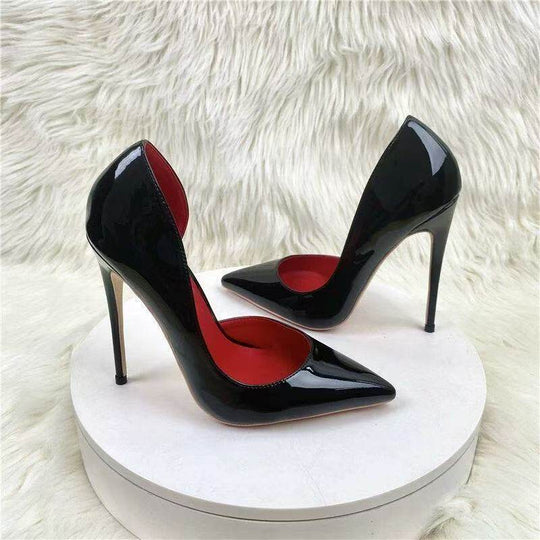 Damen spitze Stiletto Pumps mit glänzender Oberfläche R&B