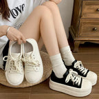 Damen Plateau-Sneaker mit modischem Design und bequemer Dämpfung