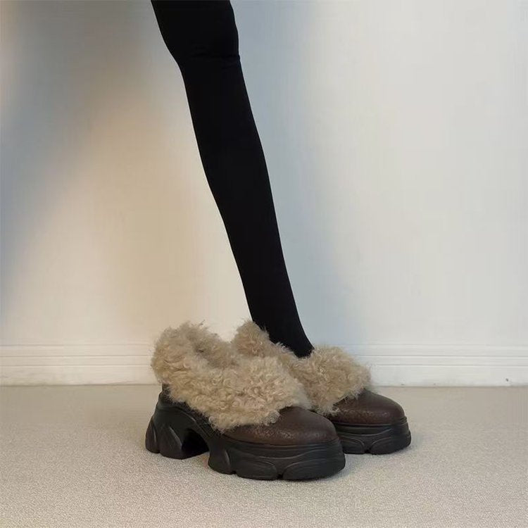 Damen Flauschige Hausschuhe mit robuster Sohle und wärmendem Innenfutter R&B