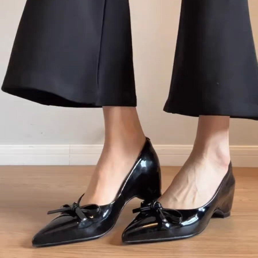 Damen elegante Slingback-Pumps mit feinem Riemchen und komfortablem Blockabsatz R&B