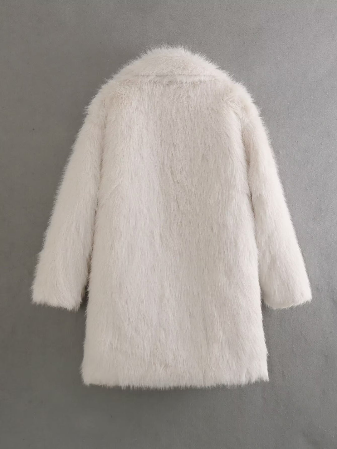 Damen Fleece-Mantel mit doppeltem Revers R&B