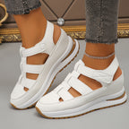 Damen Sportliche Wedge-Sandaletten mit verstellbaren Riemen und rutschfester Sohle R&B