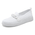 Damen Atmungsaktive Slip-On Sneakers mit modischem Kettendetail R&B