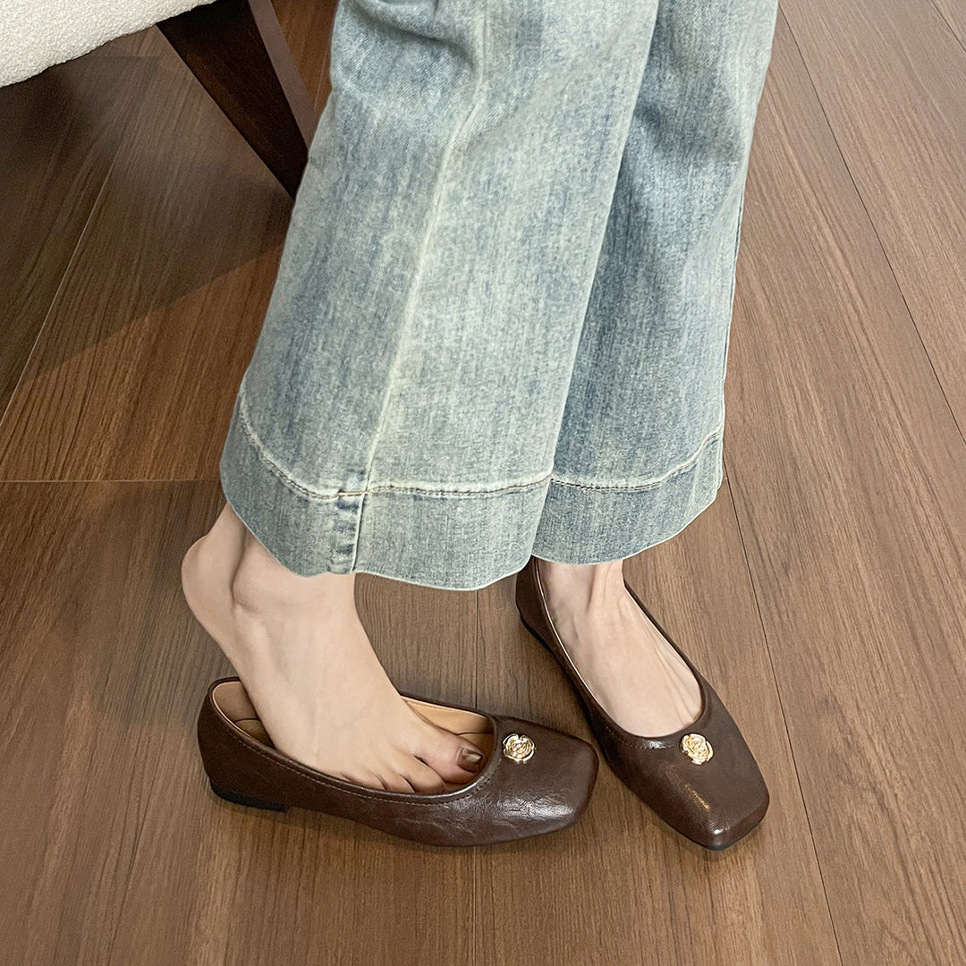 Damen Ballerinas mit dekorativem Schmuckdetail R&B