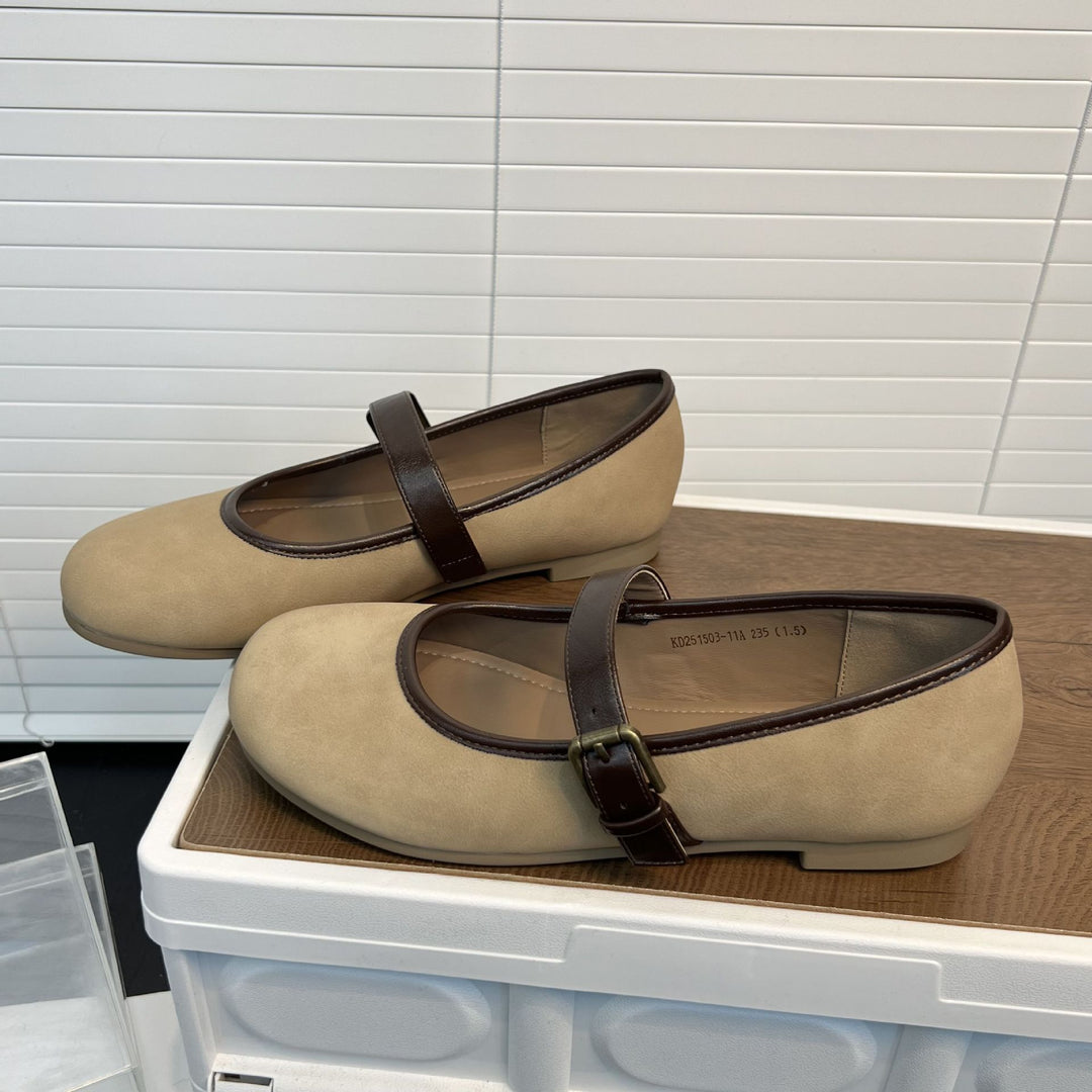 Damen Ballerinas mit modischem Riemen und ergonomischer Innensohle R&B