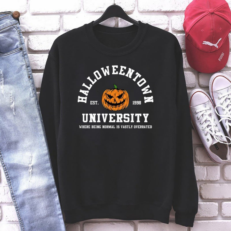 Damen Sweatshirt mit kreativem Halloween-Design und bequemer Passform R&B