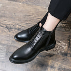 Damen Elegante Schnürstiefel aus hochwertigem Leder R&B