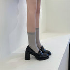 Damen Elegante und komfortable Mokassins mit blockierendem Absatz R&B