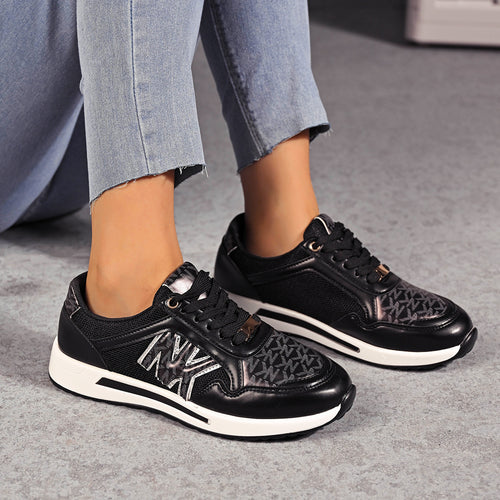 Damen Modische Sneakers mit atmungsaktiver Mesh-Oberfläche und trendigen Designelementen R&B