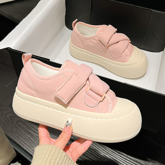 Damen Sneakers mit hohem Plateau und praktischem Klettverschluss R&B