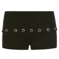 Damen Modische Shorts mit dekorativen Ösen R&B
