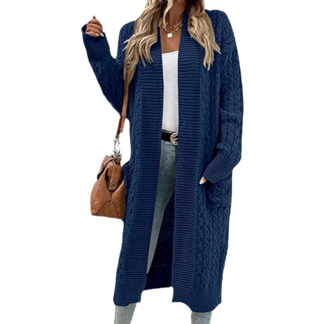 Damen Strickmantel mit Kabelmuster R&B