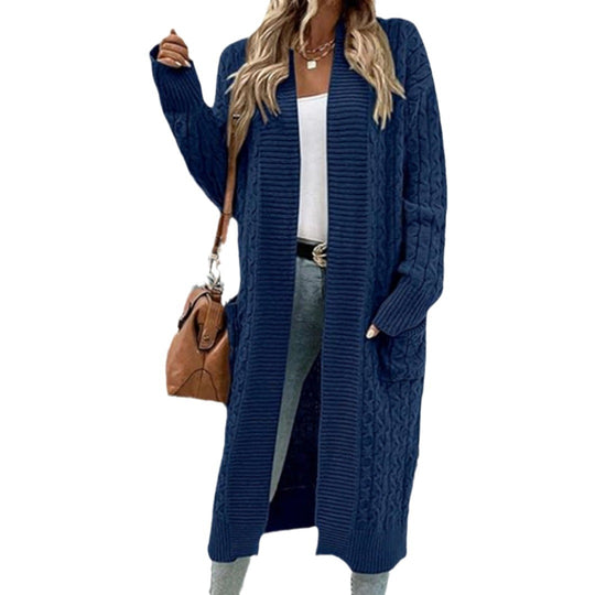 Damen Strickmantel mit Kabelmuster R&B