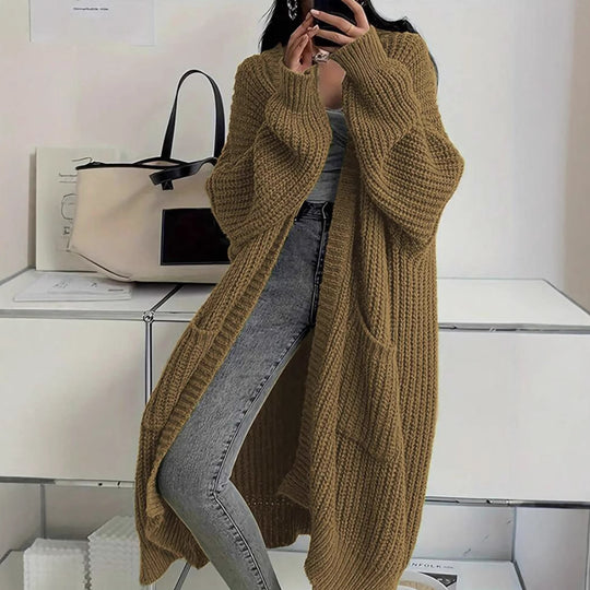 Damen Strickmantel im Oversized-Stil R&B