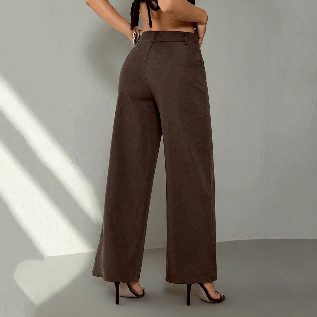 Damen Elegante weite Stoffhose R&B