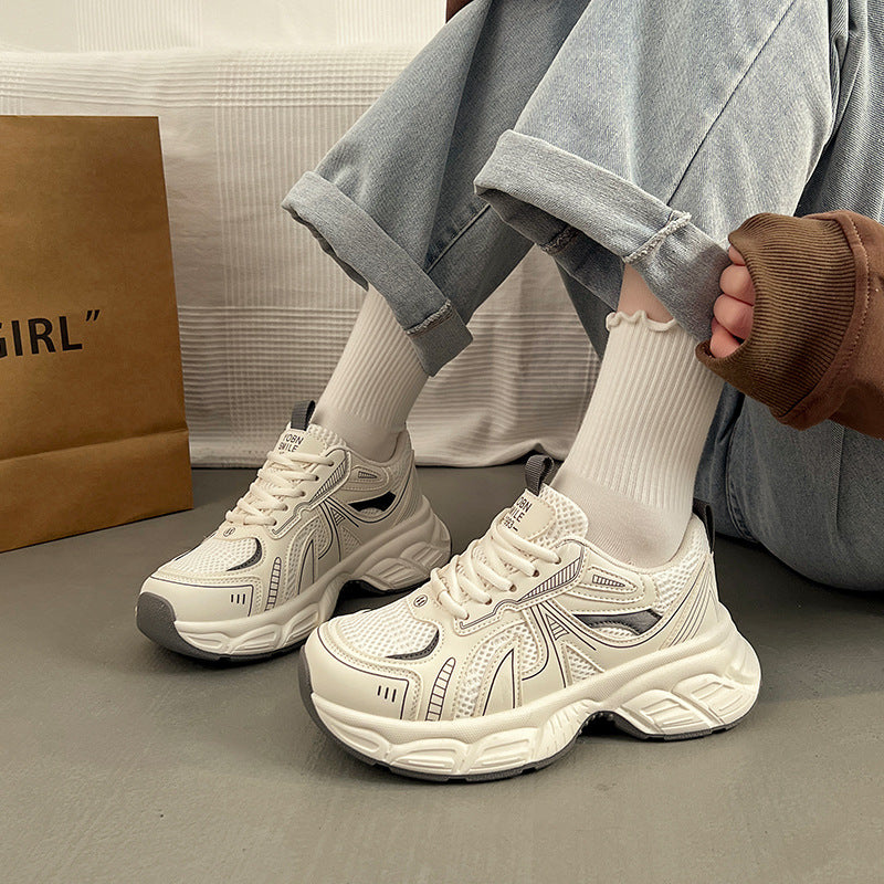 Damen Sportliche Sneakers mit atmungsaktiven Mesh-Einsätzen und stoßdämpfender Sohle R&B