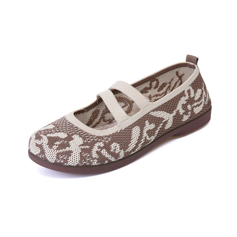 Damen Bequeme Ballerinas mit elastischen Riemen R&B