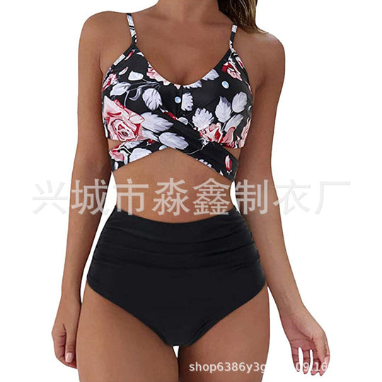 Damen Crop-Top Bikini-Set mit geflochtenem Design R&B