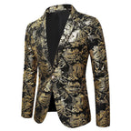 Herren eleganter Goldmuster Blazer