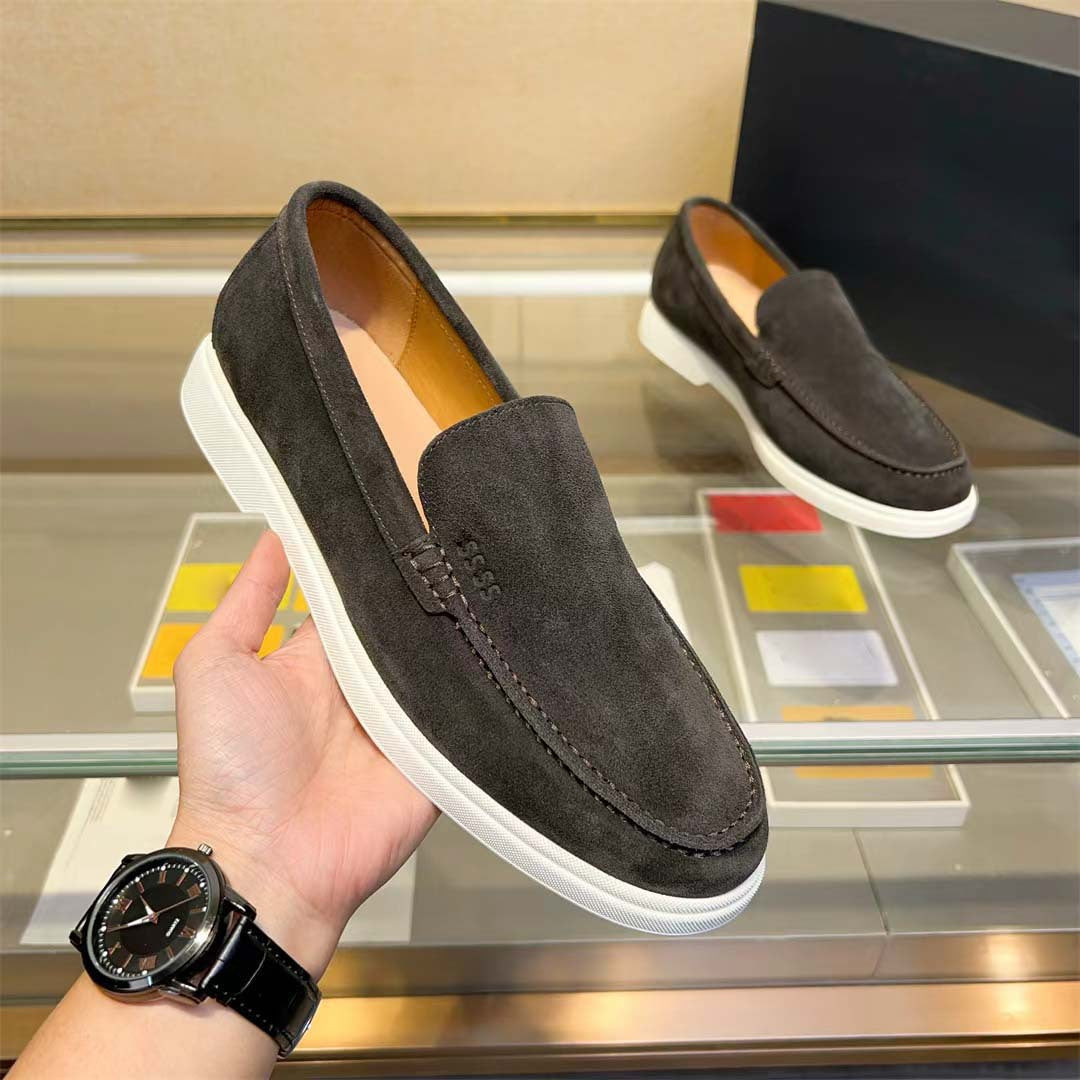 Damen Mokassin Sneakers aus feinem Wildleder mit elastischem Gummizug R&B