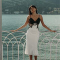 Damen Elegantes Maxikleid mit zarter Spitze und figurschmeichelndem Schnitt R&B