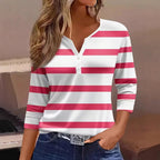 Damen Langarmshirt mit maritimem Streifenmuster R&B