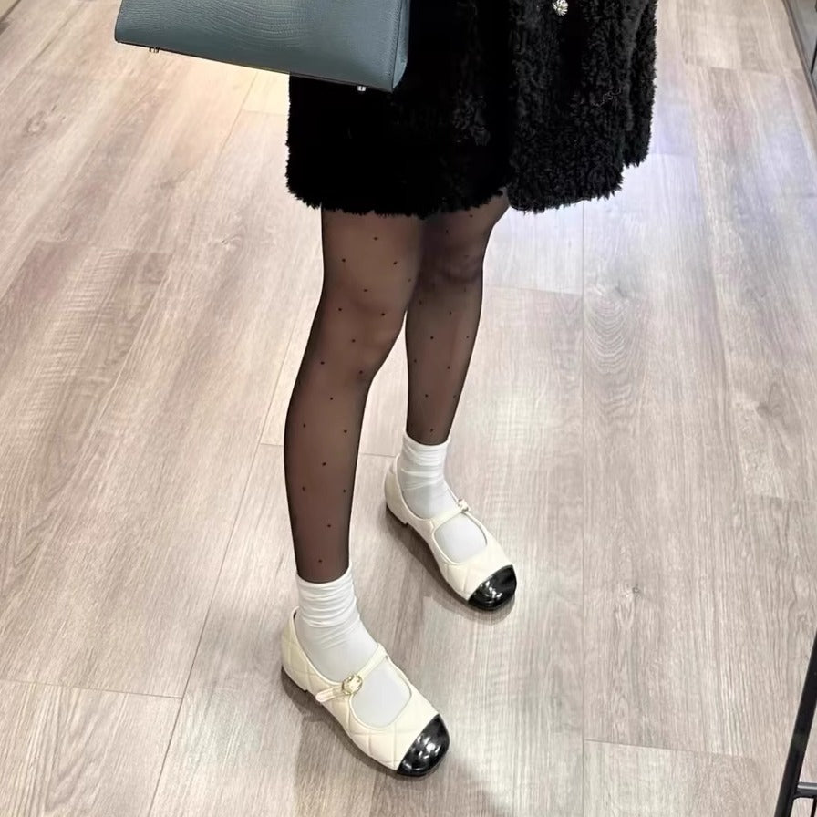Damen Ballerinas mit verstellbarem Riemen und elegantem Kettenakzent R&B