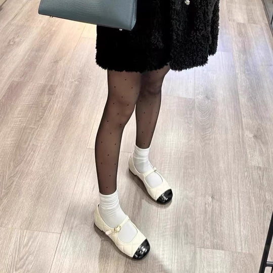 Damen Ballerinas mit verstellbarem Riemen und elegantem Kettenakzent R&B