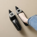 Damen elegante Pumps mit funkelndem Strassbesatz
