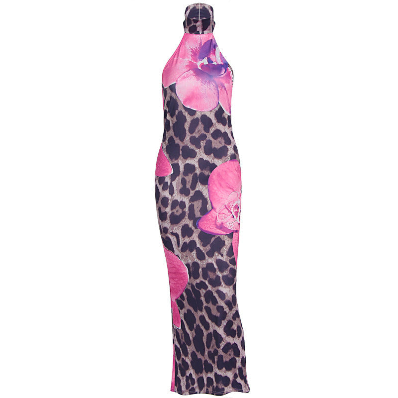Damen Maxikleid mit schickem Blumen- und Tiermuster R&B