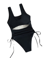 Damen Cut-Out Badeanzug mit verstellbaren Seitenbändern R&B