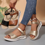 Damen Sportliche Sandalen mit bequemer Fußbettung und modischem Plateau R&B
