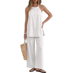 Damen Leichte und luftige Sommerhose mit Tanktop R&B