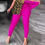 Damen Einseitig schulterfreier Jumpsuit mit animalischem Druck und Glitzerakzenten R&B