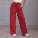 Damen Komfortable Weite Sweatpants mit elastischem Bund und praktischen Taschen R&B