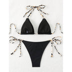 Damen Triangel-Bikini-Set mit verstellbaren BindR&Bändern und elegantem Höschen R&B