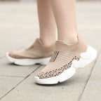 Damen Sneaker mit atmungsaktivem Strick-Obermaterial und rutschfester Sohle
