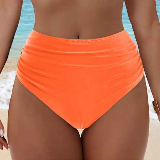 Damen Hochgeschnittenes Bikini-Höschen mit Rüschendetails R&B
