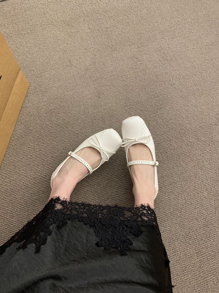 Damen Ballerinas mit zierlicher Schleife und komfortablem Fußbett R&B