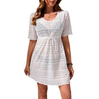Damen luftige Häkel-Strandkleid R&B