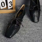 Damen elegante Slip-On Ballerinas mit kunstvollem Riemendetail