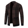 Herren Strickjacke mit modernem Karomuster und praktischem Reißverschluss R&B