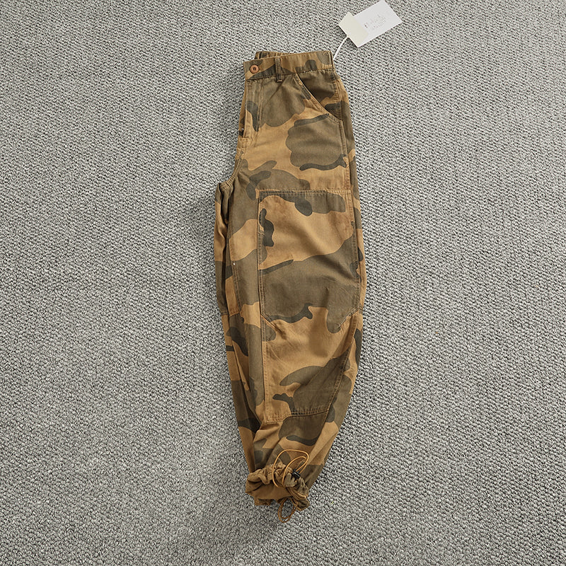 Herren Cargohose im stylischen Camouflage-Design mit elastischem Bund und praktischen Taschen R&B