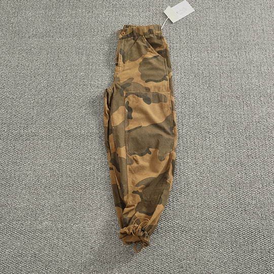 Herren Cargohose im stylischen Camouflage-Design mit elastischem Bund und praktischen Taschen R&B