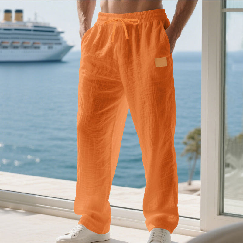 Herren Bequeme und luftige Sommerhose aus leichtem Leinenmaterial R&B